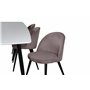 Matgrupp Polar med Velvet matstolar, 240 × 100 cm