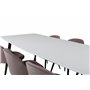 Matgrupp Polar med Velvet matstolar, 240 × 100 cm