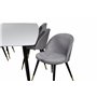 Matgrupp Polar med Velvet matstolar, 240 × 100 cm