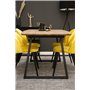 Matgrupp Inca med Velvet matstolar, 160 × 85 cm