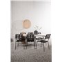 Matgrupp Lina med Lindos matstolar, 200 × 90 cm, Beige/Svart