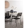 Matgrupp Lina med Lindos matstolar, 200 × 90 cm, Beige/Svart