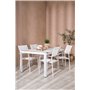 Matgrupp Togo med Santorini matstolar, 150 × 90 cm