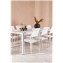 Matgrupp Togo med Santorini matstolar, 200 × 100 cm