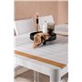 Matgrupp Togo med Santorini matstolar, 200 × 100 cm