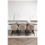 Matgrupp Stone med Velvet matstolar, 220 × 100 cm