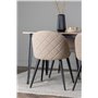 Matgrupp Tempe med Velvet matstolar, 140 × 80 cm