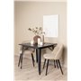 Matgrupp Tempe med Velvet matstolar, 80 × 80 cm