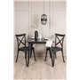 Matgrupp Tempe med Crosett matstolar, 80 × 80 cm
