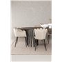 Matgrupp Stone med Limhamn matstolar, 220 × 100 cm