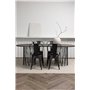 Matgrupp Stone med Tempe matstolar, 220 × 100 cm