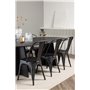 Matgrupp Bootcut med Tempe matstolar, 230 × 115 cm