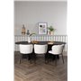 Matgrupp Bootcut med Edina matstolar, 230 × 115 cm