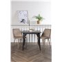 Matgrupp Tempe med Night matstolar, 80 × 80 cm