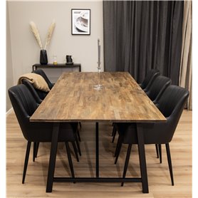 Matgrupp Malang med Comfort matstolar, 250 × 100 cm
