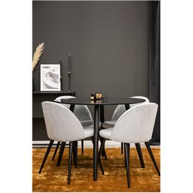 Matgrupp Plaza med Velvet matstolar
