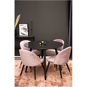 Matgrupp Plaza med Velvet matstolar