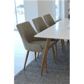 Matgrupp Polar med Plaza matstolar, 180 × 90 cm