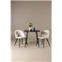 Matgrupp Polar med Velvet matstolar, 75 × 75 cm
