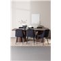 Matgrupp Olivia med Night matstolar, 210 × 100 cm