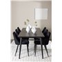Matgrupp Ellis med Night matstolar, 230 × 85 cm