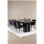 Matgrupp Olivia med Night matstolar, 210 × 100 cm