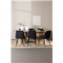 Matgrupp Olivia med Night matstolar, 210 × 100 cm