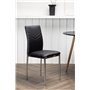 Matstol Lily, Svart/Silver