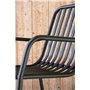 Matstol Peking, Svart/Offwhite