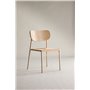 Matstol Polly, Beige/Vitlaserad