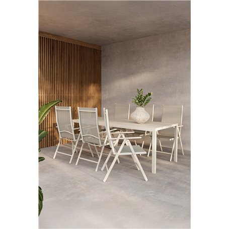 Matgrupp Break med Break matstolar, 205 × 90 cm