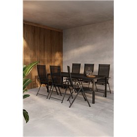 Matgrupp Giardini med Levanzo matstolar, 200 × 90 cm